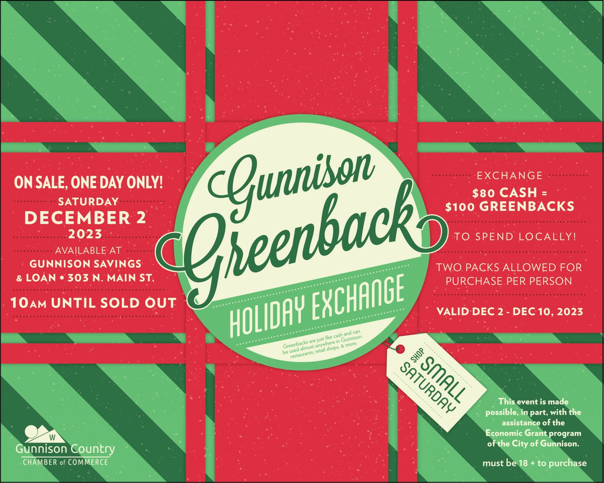 Gunnison Greenback Program - Gunnison Country Chamber Of Commerce - CO